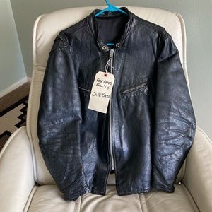 Frye Cafe Racer jacket Black Leather